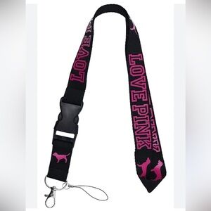 Love Pink Lanyard Pink & Black